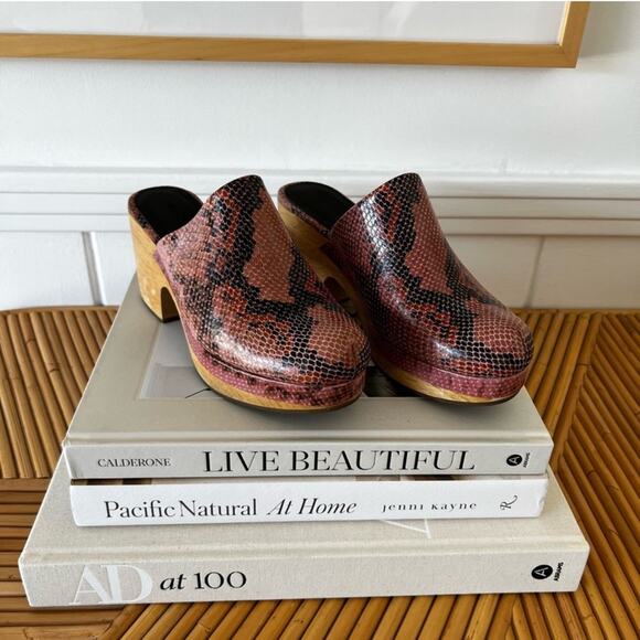 Rachel Comey Snake-Embossed Bose Clogs - Picture 1 of 8